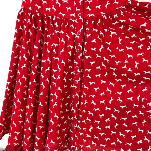 Sleeveless Button Down Horse Print Fit Flare Dress - Picture 7 of 7